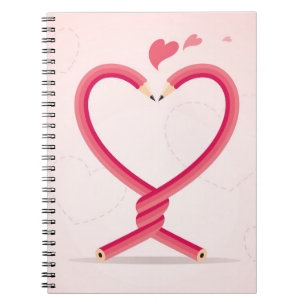 Pencils in Love Notebook