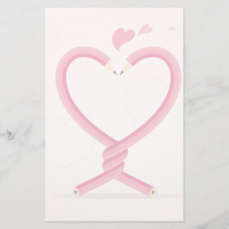 Pencils in Love Stationery