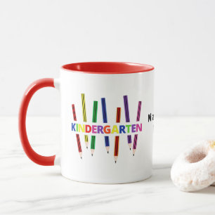 Pencils Kindergarten Personnalisable Mug enseignan