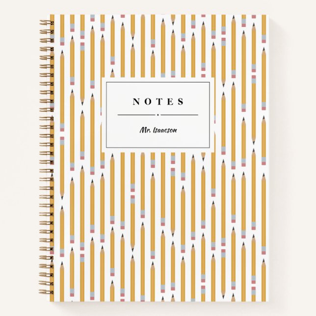 Pencils Personalized Notebook (Front)