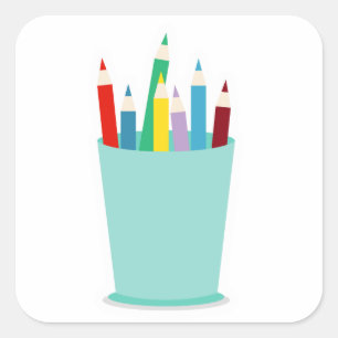 Pencils Square Sticker