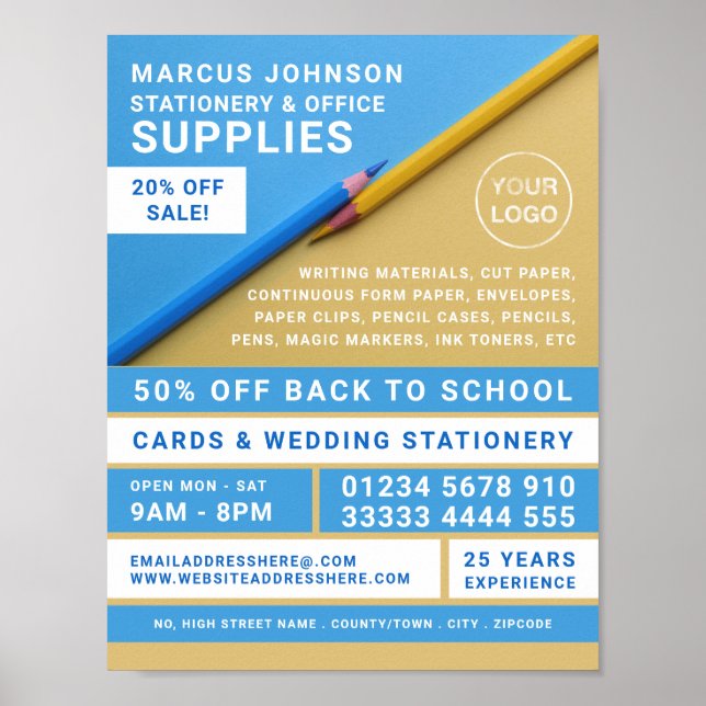 Pencils, Stationery & Office Supplies, Stationer Poster (Front)