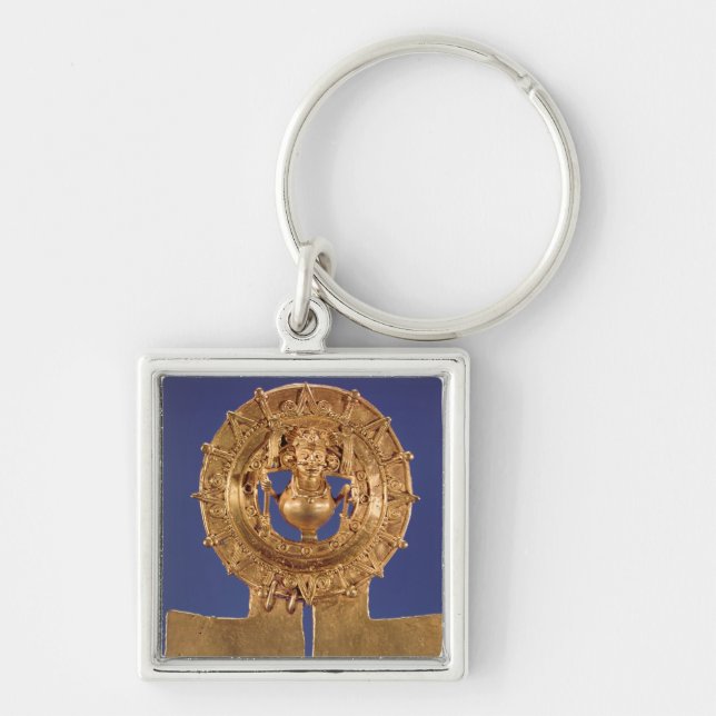 Pendant representing a sun disc, Zaachila Keychain (Front)