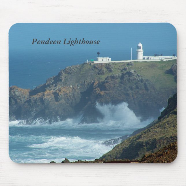 Pendeen Lighthouse Cornwall England Photo Mouse Pad (Front)