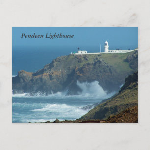 Pendeen Lighthouse Cornwall England Photo Postcard