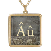 Pendentif de symbole d'autisme d'or