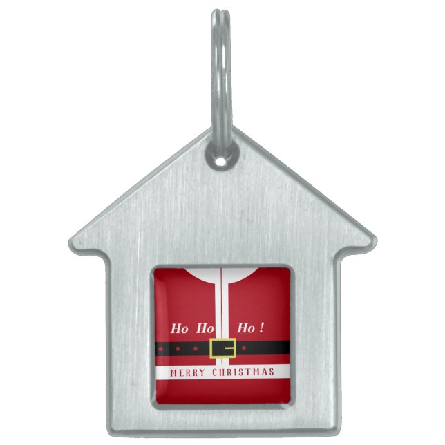 Pendentif drôle de Noël pour animaux avec le Père  (Devant)