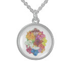Pendentif GRAND d'aquarelle d'argent sterling de