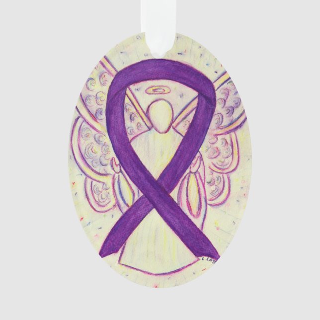 Pendentif ornemental du ruban de sensibilisation à (devant)