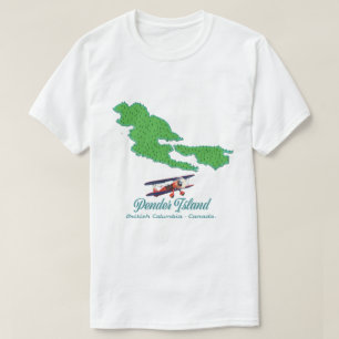 Pender Island British Columbia Travel map T-Shirt