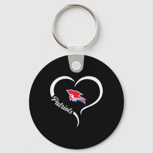 Pender Patriots Logo Half Heart Slogan Hs Keychain