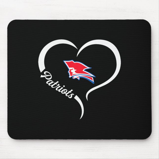 Pender Patriots Logo Half Heart Slogan Hs  Mouse Pad (Front)