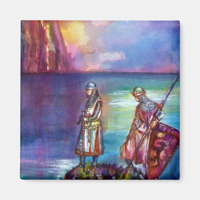 PENDRAGON Medieval Knights,Lake Sunset,Fantasy Magnet (Front)