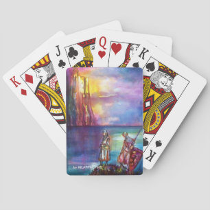 PENDRAGON Medieval Knights,Lake Sunset,Fantasy Playing Cards