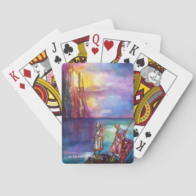 PENDRAGON Medieval Knights,Lake Sunset,Fantasy Playing Cards (Back)