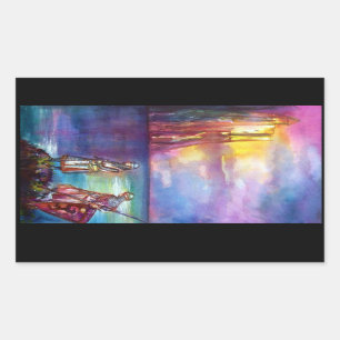 PENDRAGON Medieval Knights,Lake Sunset,Fantasy Sticker