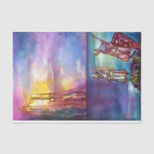PENDRAGON Medieval Knights,Lake Sunset,Fantasy Tissue Paper