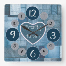 pendule murale Denim pour les amateurs de couture