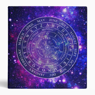 Pendulum Board Chart Divination Game Purple Space Binder