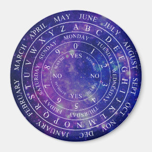 Pendulum Board Chart Divination Game Purple Space Magnet