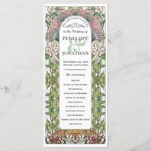 PENELOPE 01 A - Wedding Program - Art Nouveau