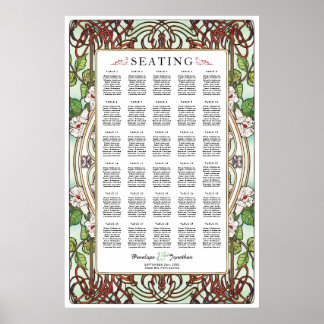 PENELOPE 01 A - Wedding Seating Chart - Large