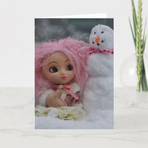 Penelope and the Snowman Holiday Card