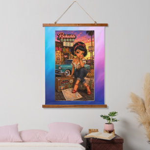 Penelope Chibi Rockabilly Dawn Tapestry