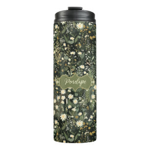 Penelope Dark Daisy Floral Thermal Tumbler