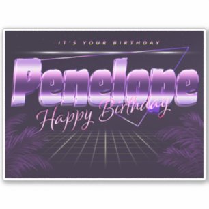 Penelope Name Vorname retro Sticker Geburtstag