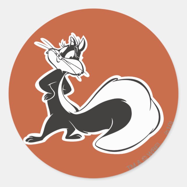 Penelope Posing Classic Round Sticker (Front)