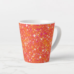 Penelope Splatter Orange Artistic Latte Mug