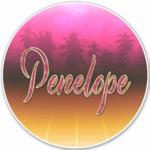 Penelope Vorname Name pink Aufkleber Sticker
