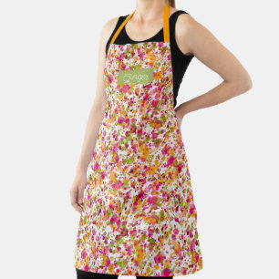 Penelope Watercolor Splatter Personalized Apron
