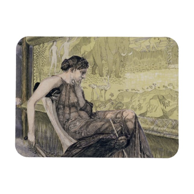 Penelope weaving a shroud for Laertes her father-i Magnet (Horizontal)