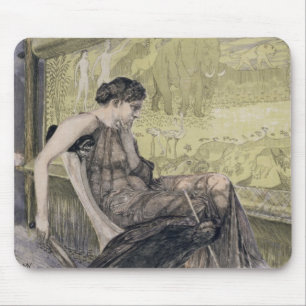 Penelope weaving a shroud for Laertes her father-i Mouse Pad
