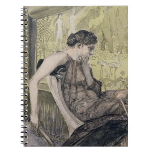 Penelope weaving a shroud for Laertes her father-i Notebook