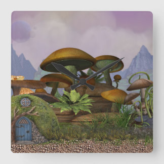 penfield mushroom plantation square wall clock