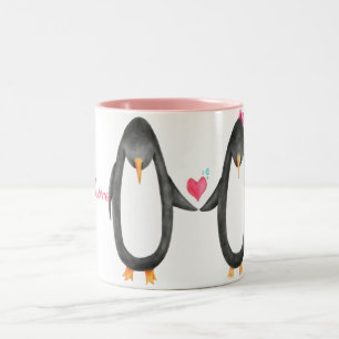 Pengin Luv Two-Tone Coffee Mug