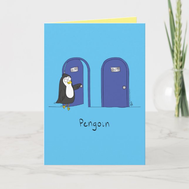 Pengoin - Penguin Pun Greeting Card (Front)