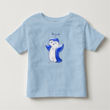 Pengu Happy Penguin (Bleu) Tshirt pour Tout-Petits