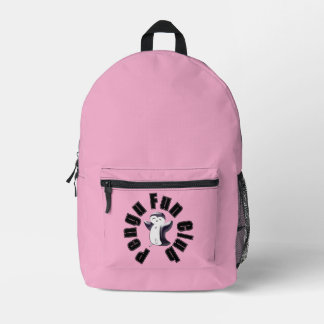 Pengu Happy Penguin Fun Club (Black-Pink) Kids Printed Backpack