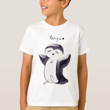 Pengu Happy Penguin(Noir) T-shirt enfant