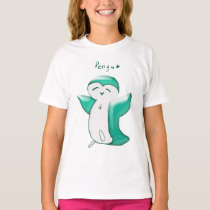 Pengu Happy Penguin(Vert) T-shirt enfant
