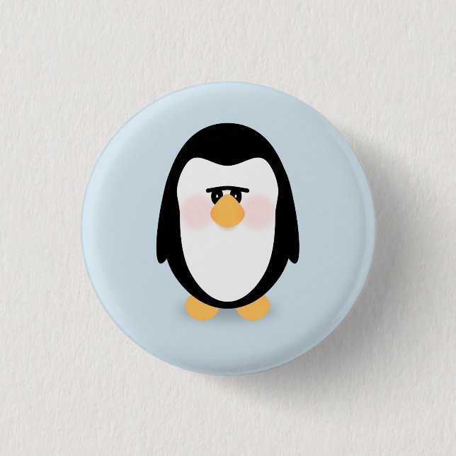 Penguin 1 Inch Round Button (Front)