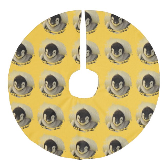 Penguin 2014-0801 faux linen tree skirt (Front)