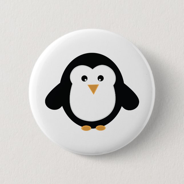 Penguin 2 Inch Round Button (Front)