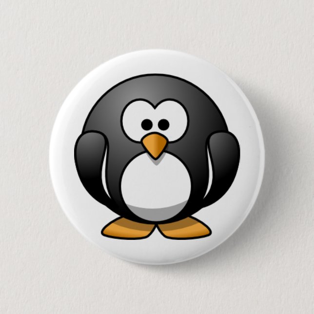 Penguin 2 Inch Round Button (Front)