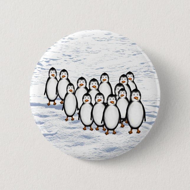 penguin 2 inch round button (Front)