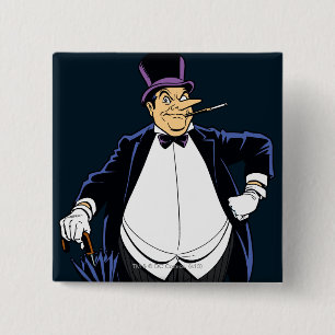 Penguin 2 Inch Square Button
